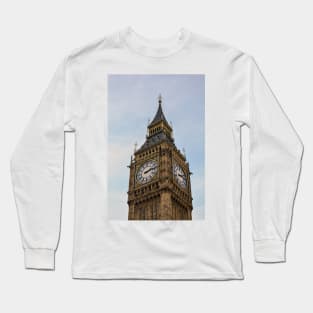 Big Ben against blue and cloudy sky Long Sleeve T-Shirt